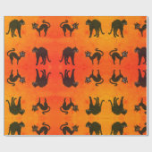 Verpakking Papier Halloween Katten (Vlak)