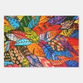 Verpakking Papier Platte Blad - Blad Ontwerp Inpakpapier Vel (Voorkant)