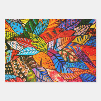 Verpakking Papier Platte Blad - Blad Ontwerp Inpakpapier Vel