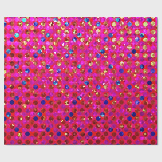 Verpakking Papier Polka Dot Sparkley Jewels (Vlak)