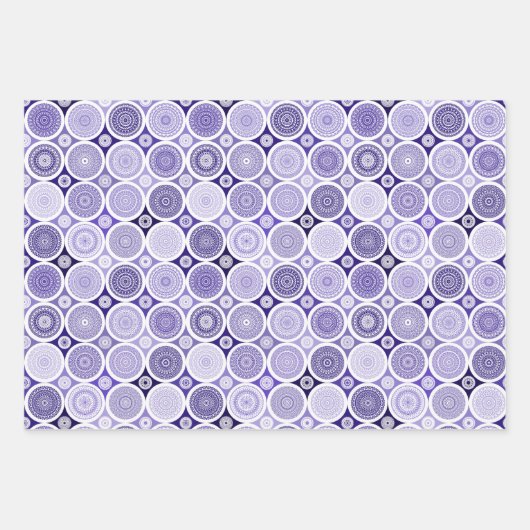 Verpakking papier set van 3 vellen boho stijl ontw (Voorkant 3)