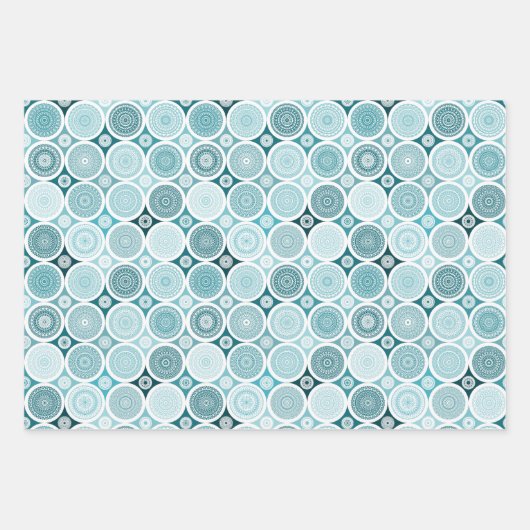 Verpakking papier set van 3 vellen boho stijl ontw (Voorkant 2)