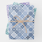 Verpakking papier set van 3 vellen boho stijl ontw (In situ)