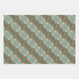 Verpakking Papier set van 3 vellen Gingko bladeren