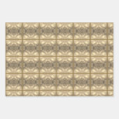 Verpakking Papier set van 3 vellen Gouden Gingko b (Voorkant 2)