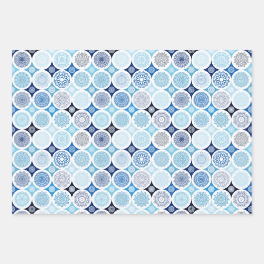 Verpakking papier set van 3 vellen mandala patroon (Voorkant 3)