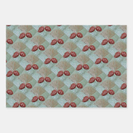 Verpakking Papier set van 3 vellen Pinecones