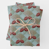 Verpakking Papier set van 3 vellen Pinecones (In situ)