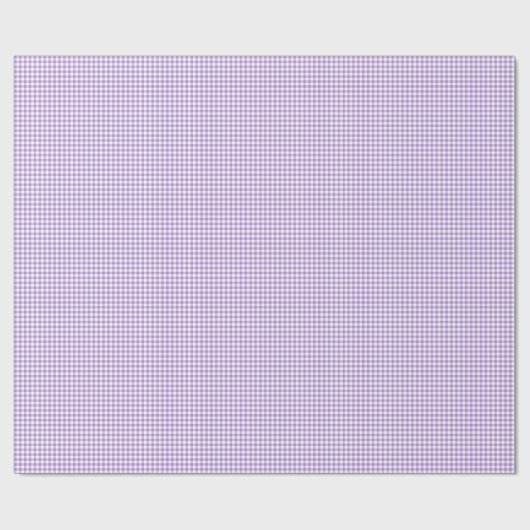 Verpakking Papier Violet en wit Check Gingham (Vlak)