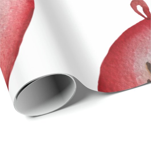 Verpakking Papier Waterverf Herten, Kerstmis (Rol Hoek)