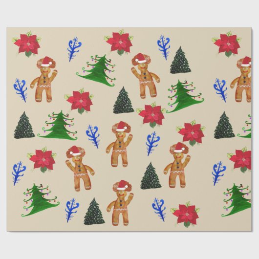 Verpakking Papier Winter Feestdagen (Vlak)