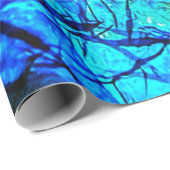 Verpakking Papierblauw abstract gerecycled kunstst Cadeaupapier (Rol Hoek)