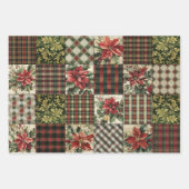 Verpakking Papieren Blad Kerst Geplaagd Patchwork Inpakpapier Vel (Voorkant 3)