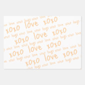 Verpakking Papieren Bladen Valentijns Love Hugs Xo Inpakpapier Vel (Voorkant 3)