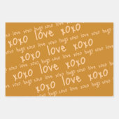 Verpakking Papieren Bladen Valentijns Love Hugs Xo Inpakpapier Vel (Voorkant 2)