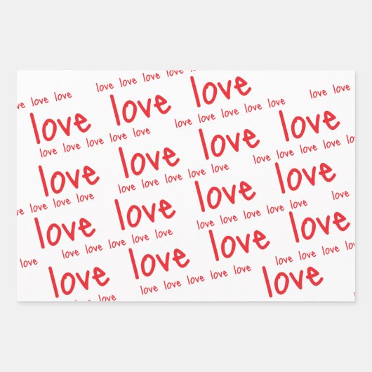 Verpakking Papieren Bladen Valentijnse Liefde Rode Inpakpapier Vel (Voorkant 3)