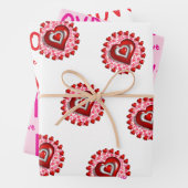Verpakking Papieren Bladen Valentijnse Liefde Rode Inpakpapier Vel (In situ)