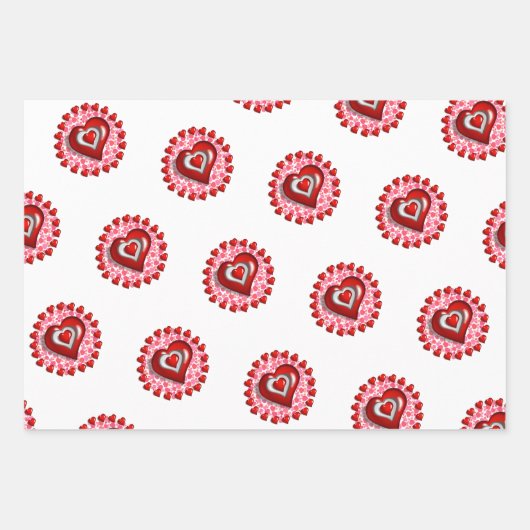 Verpakking Papieren Bladen Valentijnse Liefde Rode Inpakpapier Vel (Voorkant)