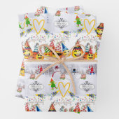 Verpakking Papieren Bladen Vrolijke Kerstmis Verja Inpakpapier Vel (In situ)