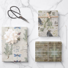 Verpakking Papieren vellen - Dieren Patroon Beige 