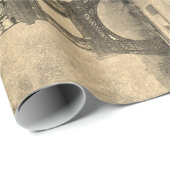 Verpakking Papierrol Eiffeltoren Collage Ontwerp Cadeaupapier (Rol Hoek)