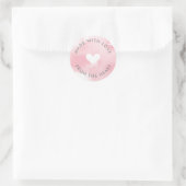 VERPAKKING PRODUCT LABEL gemaakt met liefde hart (Tas)
