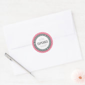 VERPAKKING PRODUCT LABEL gemaakt met liefde roze r (Envelop)
