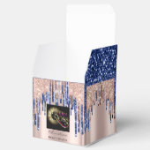 Verpakking Roos Drip Blue Navy Beauty Bedankdoosjes (Geopend)