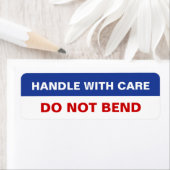 Verpakking sticker Handvat met zorg Niet Buigen (Insitu)