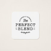 Verpakking van 100 Het perfecte gemengde Label voo Vierkante Visitekaartjes (Achterkant)