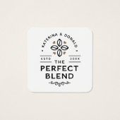 Verpakking van 100 Het perfecte gemengde Label voo Vierkante Visitekaartjes (Achterkant)