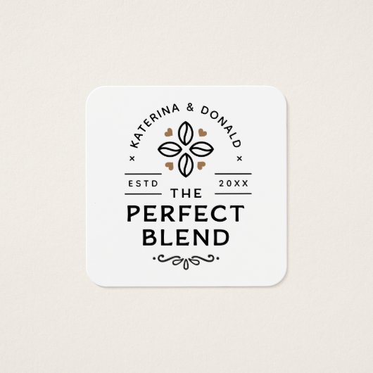 Verpakking van 100 Het perfecte gemengde Label voo Vierkante Visitekaartjes (Voorkant)