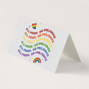 Verpakking van 25 LGBT Glitter All Pride No Prejud Kaart