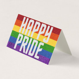 Verpakking van 25 LGBT Glitter Happy Pride-Kaart Kaart