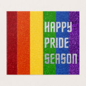Verpakking van 25 LGBT Glitter Happy Pride Season Kaart (Buitenkant ongevouwen)