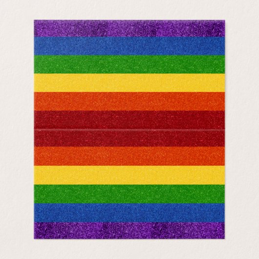 Verpakking van 25 LGBT Glitter Pride Flag Kaart (Buitenkant ongevouwen)
