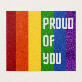 Verpakking van 25 LGBT Glitter Proud van uw Kaart (Buitenkant ongevouwen)