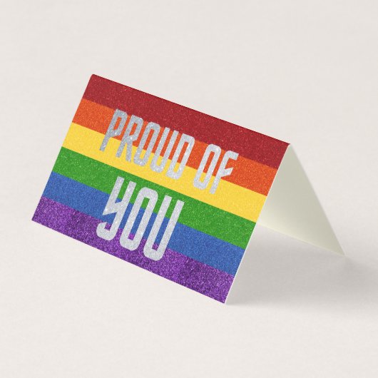 Verpakking van 25 LGBT Glitter Proud van uw Kaart (Voorkant)
