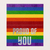 Verpakking van 25 LGBT Glitter Proud van uw Kaart (Buitenkant ongevouwen)