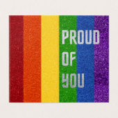 Verpakking van 25 LGBT Glitter Proud van uw Kaart (Buitenkant ongevouwen)