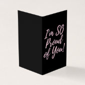 Verpakking van 25 roze, roze, glitter Afstuderen Kaart (Buitenkant)