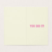 Verpakking van 25 roze, roze, glitter Afstuderen Kaart (Binnenkant ongevouwen)