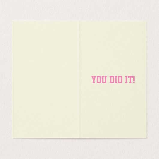 Verpakking van 25 roze, roze, glitter Afstuderen Kaart (Binnenkant ongevouwen)