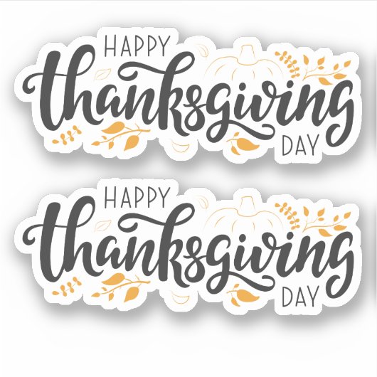 Verpakking van 2 Thanksgiving Sticker (Voorkant)