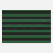 Verpakking van 3: Donkergroene en witte zwarte str Inpakpapier Vel (Voorkant 2)