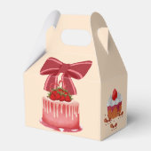 Verpakking van aardbeien shortcake. bedankdoosjes (Achterkant)