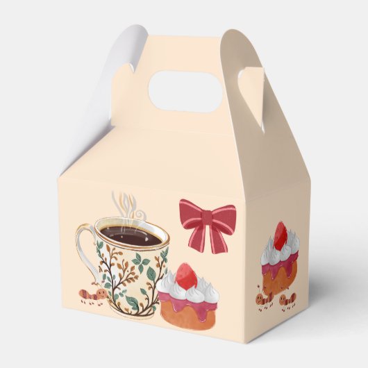 Verpakking van aardbeien shortcake. bedankdoosjes (Voorkant Zijde)