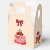 Verpakking van aardbeien shortcake. bedankdoosjes (Geopend)