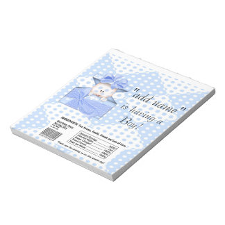 Verpakking van Baby shower Snoep Bar Wrapper Party Notitieblok