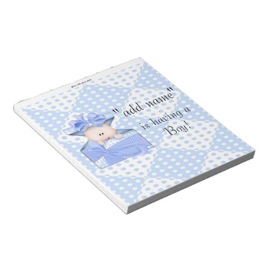 Verpakking van Baby shower Snoep Bar Wrapper Party Notitieblok (Schuin)